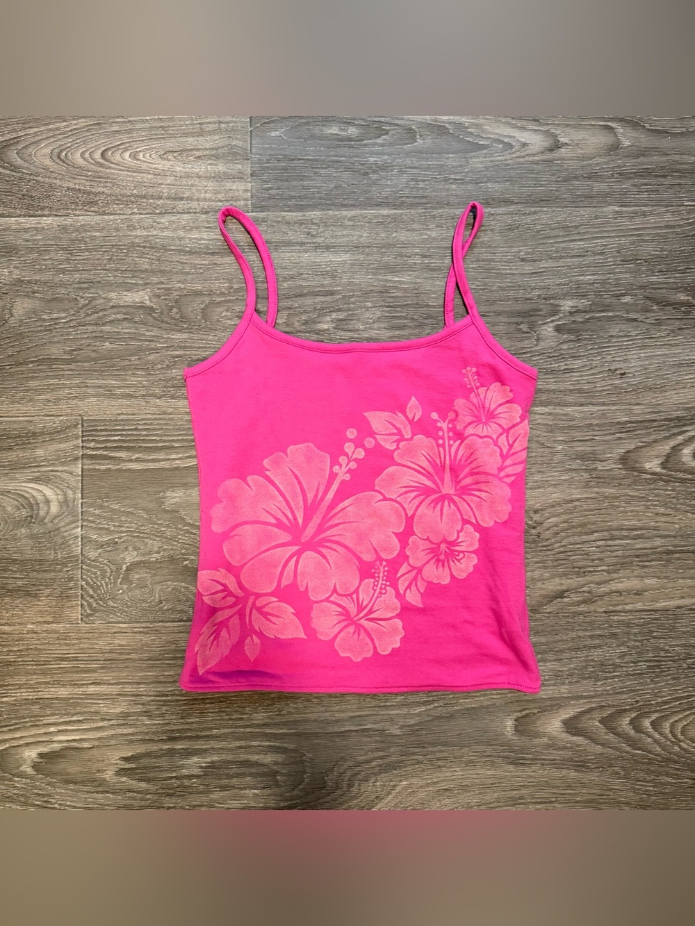 *NWOT* hollister callie reversible hibiscus graphic cotton cami tank